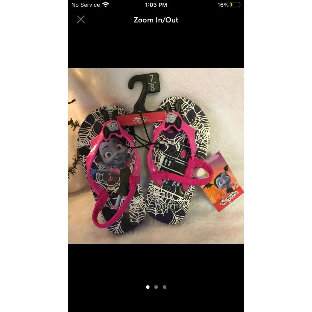 New with tags Disney Vamparina flip flops‎